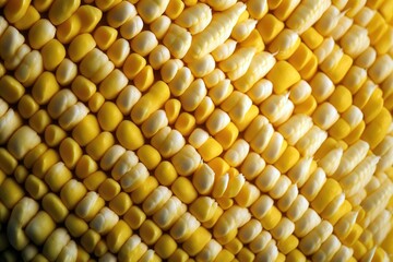 Textured macro shot of corn background. Generative AI illustration