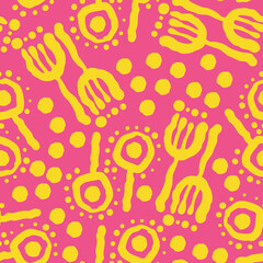 Abstract seamless vector pattern with circle, dots and spots decorative elements. Hand drawn background in boho style for textile print, fabric design, wallpaper and digital paper, wrapping.