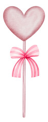 watercolor valentine lollipop 