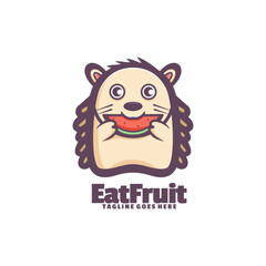 Eat Fruit Logo Vector