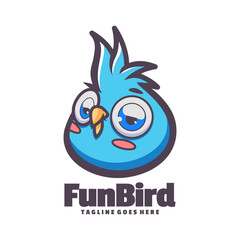 Fun Bird Logo Vector