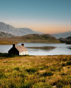 The serenity of Loch Stack in the Scottish Highlands