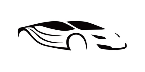 car silhouette logo design. auto mobile sign and symbol. 