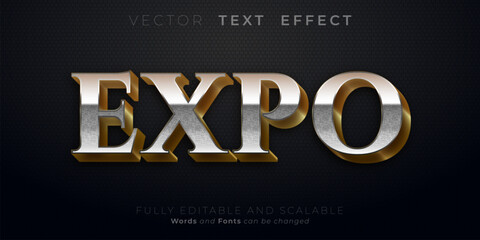 Expo text effect editable three dimension font style