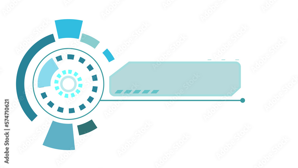 Poster abstract display lower third infographic sci-fi futuristic hud frame information