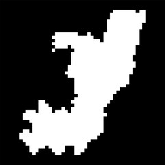 Fototapeta premium Pixel map of Republic of the Congo. Vector illustration.