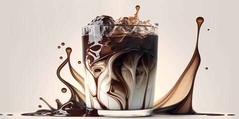 Chocolate milkshake. Generative AI