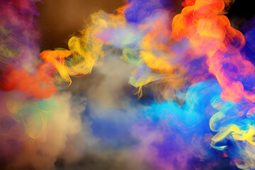 Fototapeta na wymiar Colorful Smoke Background Created with Generative AI