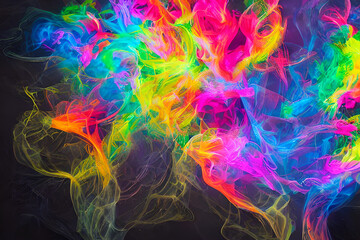 Fototapeta na wymiar Colorful Smoke Background Created with Generative AI