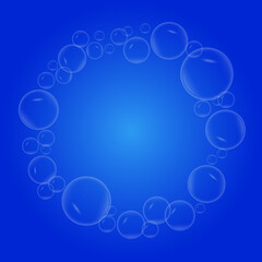 Cute, realistic, fun water bubbles flying randomly. 