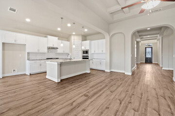 Modern white farmhouse kitchen