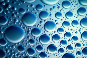 Generative ai flat illustration pattern of drops blue toned