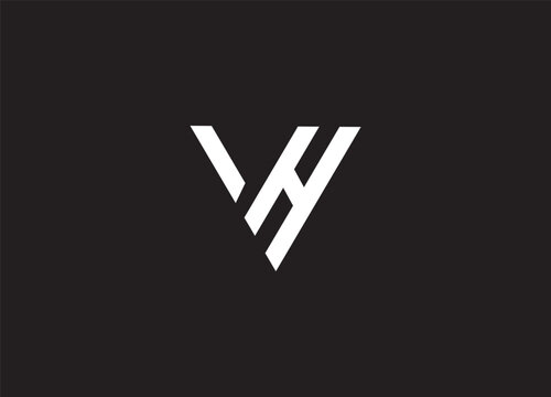 Abstract Letter VH monogram logo design