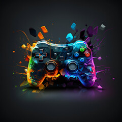Artistic Gaming: A Colorful and Abstract Game Controller Design