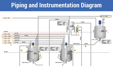 Vector Illustration for Piping and Instrumentation Diagram