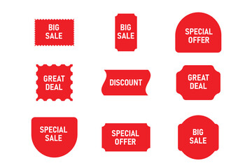 set of sale tags