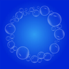 Cute, realistic, fun water bubbles flying randomly.