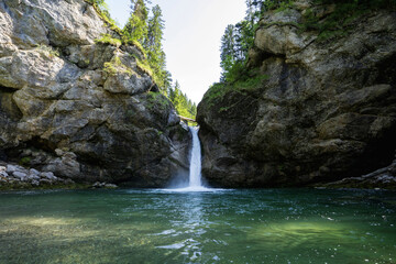 Fototapeta na wymiar Beautiful waterfall with pool downunder