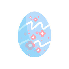 Easter egg with flower, floral easter egg