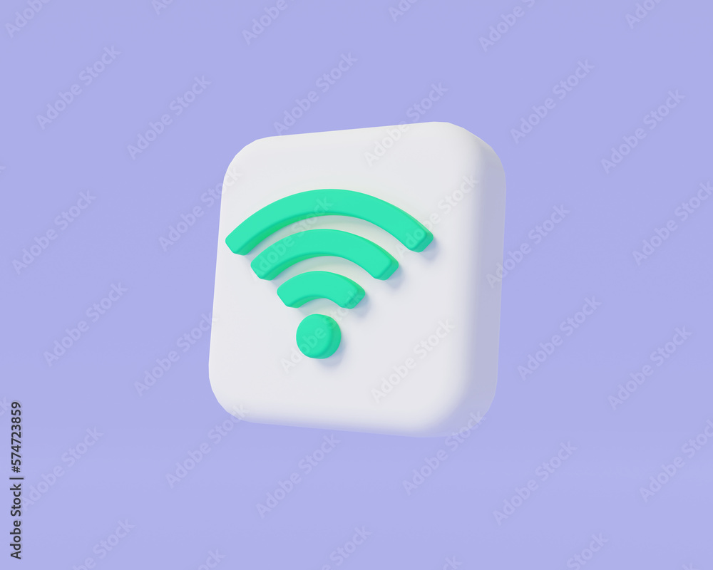 Poster wifi icon on purple background. wifi mode enabled concept. wireless internet. wi-fi symbol. wireless