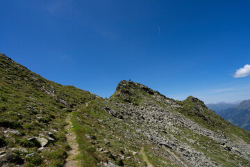 Wonderful view of the alpine mountains of the tyrolean alps