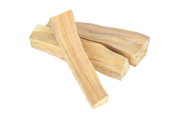 Wooden incense sticks Palo Santo, wooden stick isolated from background