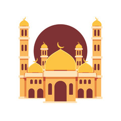 mosque icon illustration vector flat design