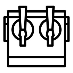 Beer cooler tap line icon