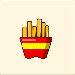 french fries illustration vector 