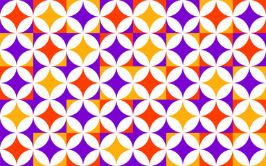 Fototapeta premium Seamless geometric pattern, abstract vector background for wallpaper or websites or wrapping paper print created with colorful elements of geometry.