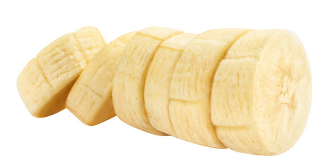 Delicious banana slices cut out