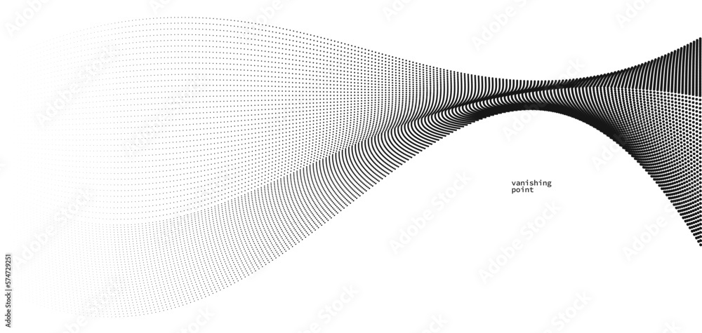 Poster smooth and relaxing shape vector abstract background with wave of flowing particles, curve lines of 