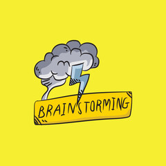 Brainstorming creative idea abstract icon. Eps 10