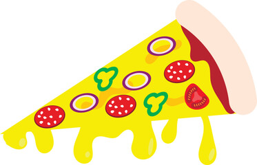 Illustration of a slice of pizza