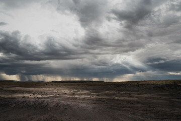 Colourful desert in Petrified Forest and Painted Desert National Park in Arizona