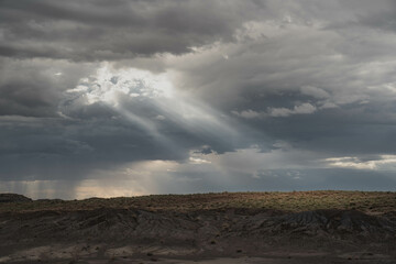 Colourful desert in Petrified Forest and Painted Desert National Park in Arizona