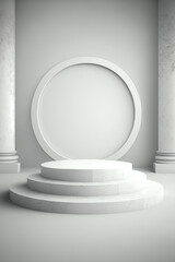 Fototapeta premium Bring a touch of class to your presentation with a marble pedestal image.
