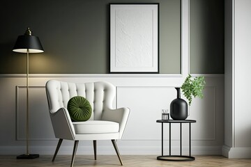 Chair-filled room model. Generative AI