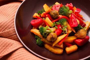 Sabji, vegetable stew, Indian, homemade, no people,