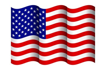 Flag of USA. Flag of the USA vector page symbol for web site design. USA flag logo, app, UI. USA flag Vector illustration, EPS10