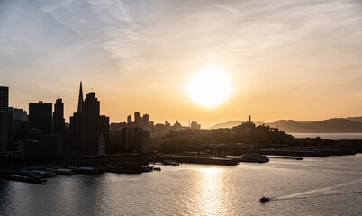 San Francisco Downtown at sunset