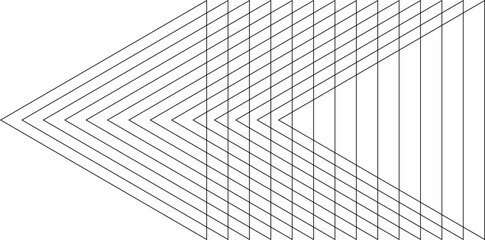 Geometric Fractal Line Triangle Shape. Frame