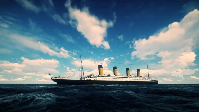 Titanic Ship 3D Video Animation