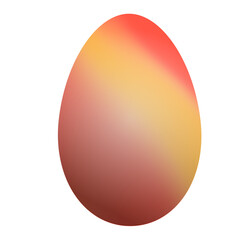 abstract  easter egg marble paint color holographic artistic metallic orange red