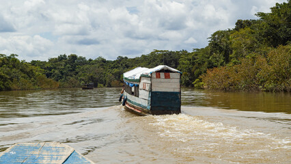 boat on the Amazon river,  Iquitos, Peru