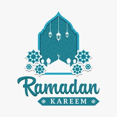 Obraz premium ramadan kareem logo vector design