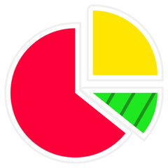 Pie Chart Sticker Icon