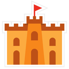 Sand Castle Sticker Icon