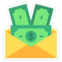Salary Sticker Icon