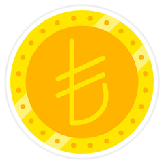 Turkish Lira Sticker Icon